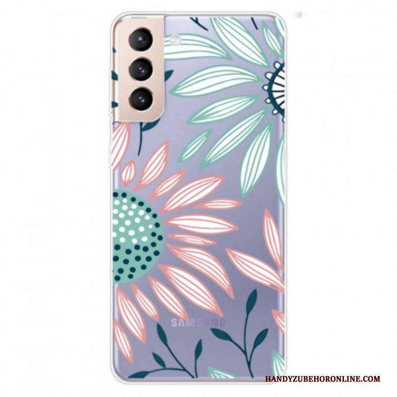 Cover Samsung Galaxy S22 5G Un Fiore Trasparente