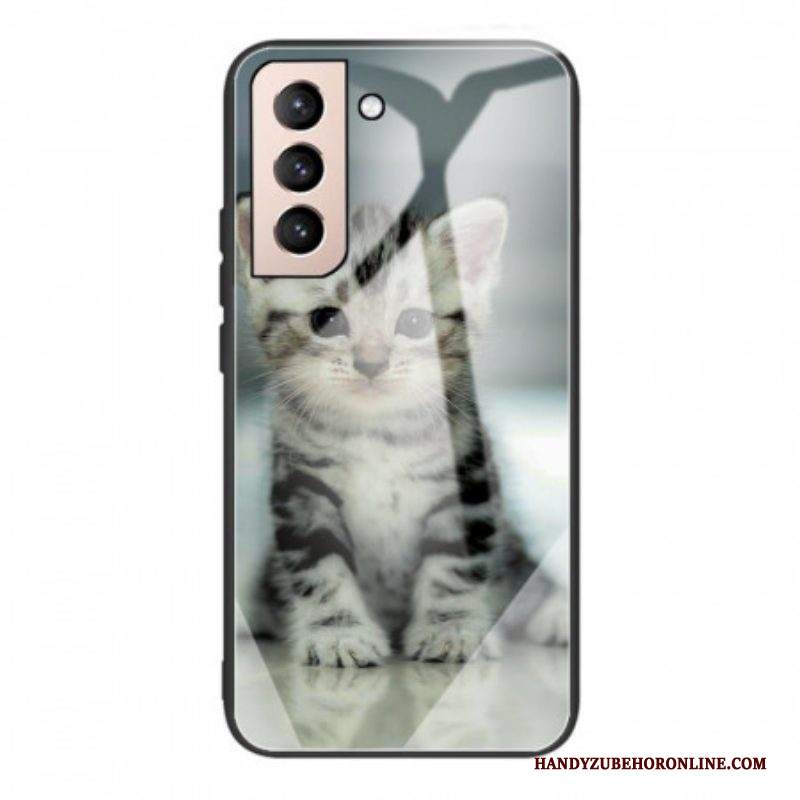 Cover Samsung Galaxy S22 5G Vetro Temperato Gattino