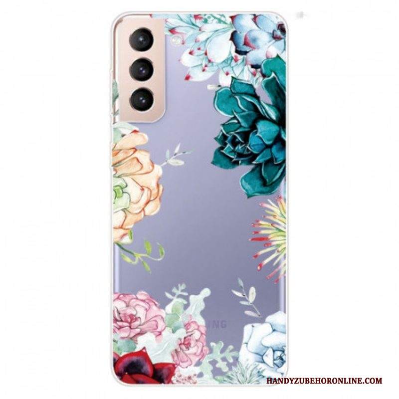 Cover Samsung Galaxy S22 Plus 5G Fiori Dell'acquerello Senza Soluzione Di Continuità