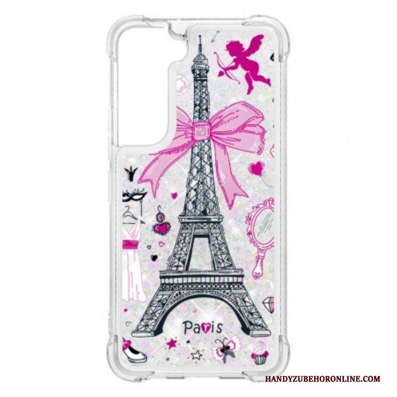 Cover Samsung Galaxy S22 Plus 5G Le Paillettes Della Torre Eiffel