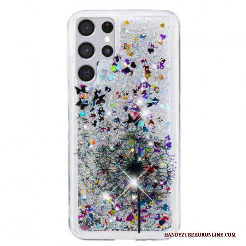 Cover Samsung Galaxy S22 Ultra 5G Denti Di Leone Glitterati