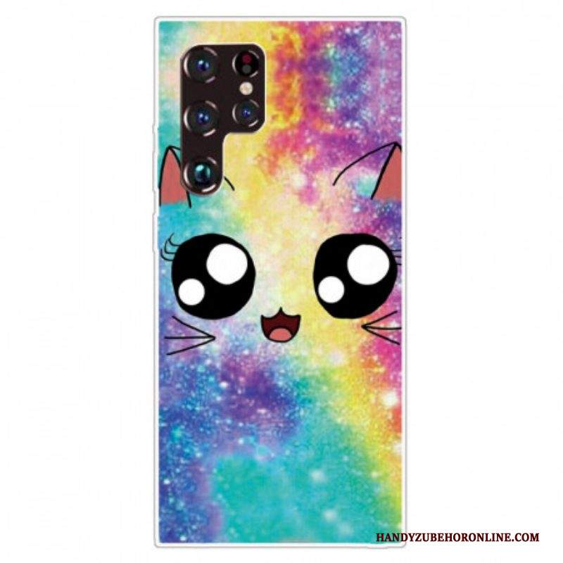 Cover Samsung Galaxy S22 Ultra 5G Gatto Dei Cartoni Animati