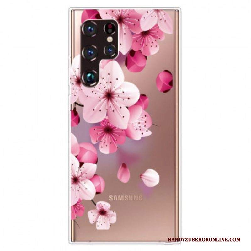 Cover Samsung Galaxy S22 Ultra 5G Piccoli Fiori Rosa