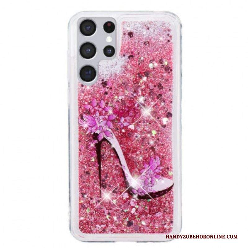 Cover Samsung Galaxy S22 Ultra 5G Pompa Glitterata