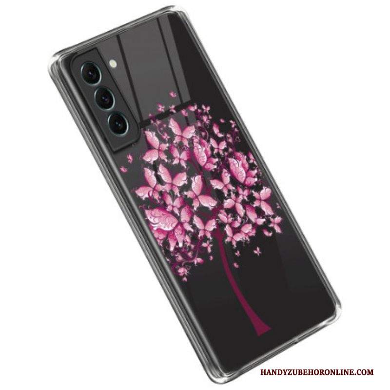 Cover Samsung Galaxy S23 5G Albero Rosa Senza Soluzione Di Continuità