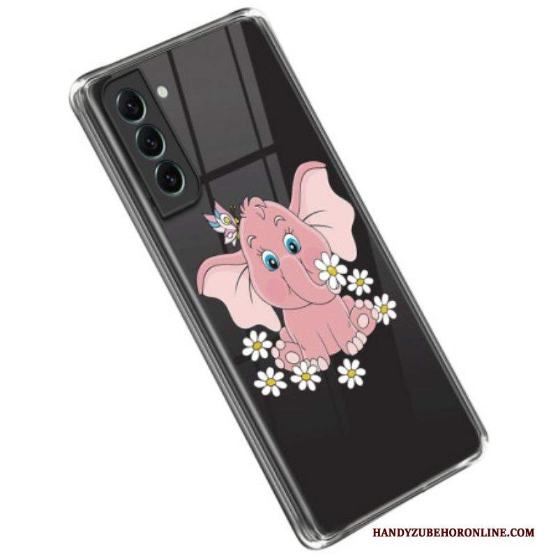 Cover Samsung Galaxy S23 5G Elefante Rosa Senza Cuciture