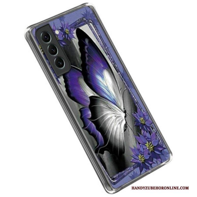 Cover Samsung Galaxy S23 5G Farfalla Viola