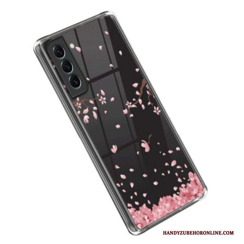 Cover Samsung Galaxy S23 5G Fiori Rosa Senza Soluzione Di Continuità