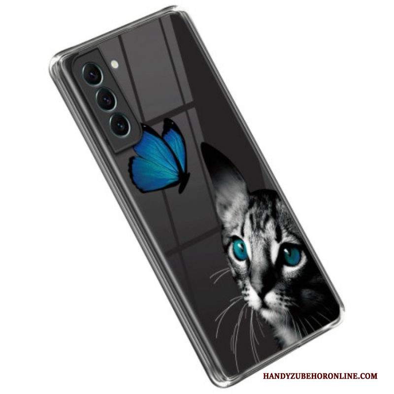 Cover Samsung Galaxy S23 5G Gatto E Farfalla