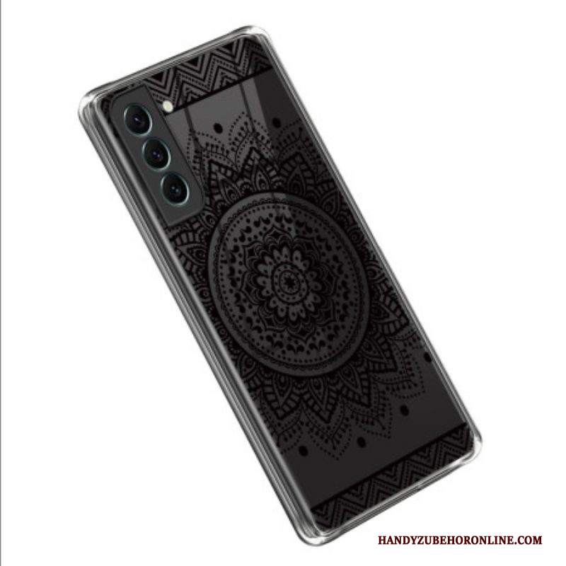 Cover Samsung Galaxy S23 5G Mandala Nero Senza Soluzione Di Continuità