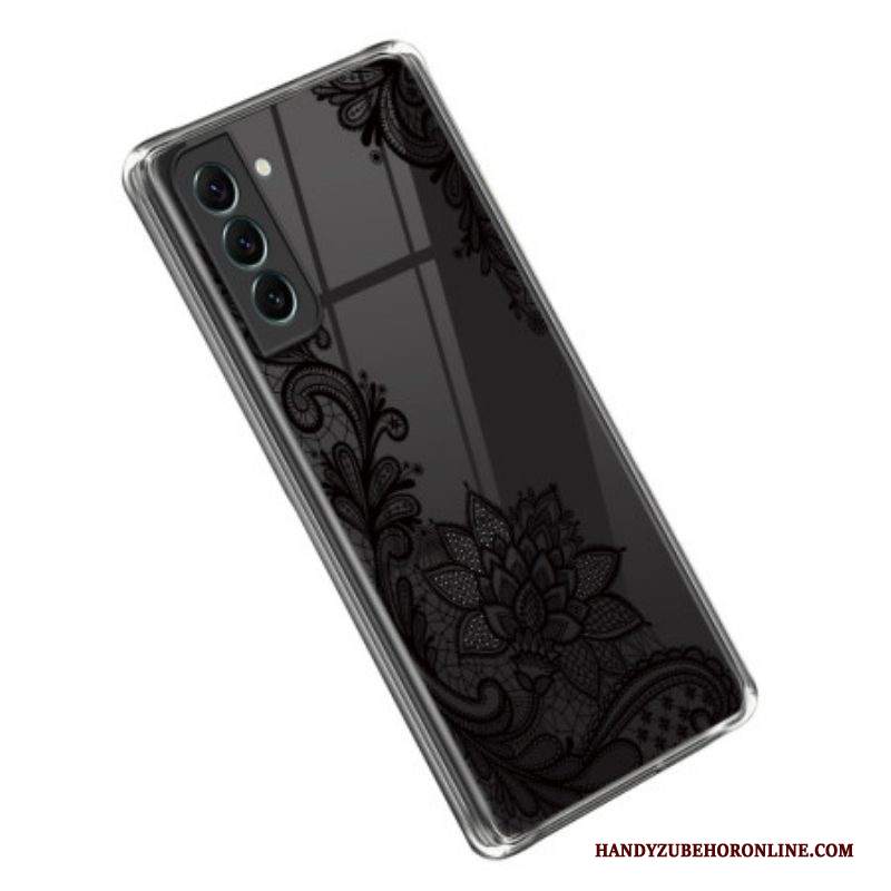 Cover Samsung Galaxy S23 5G Pizzo Nero Trasparente