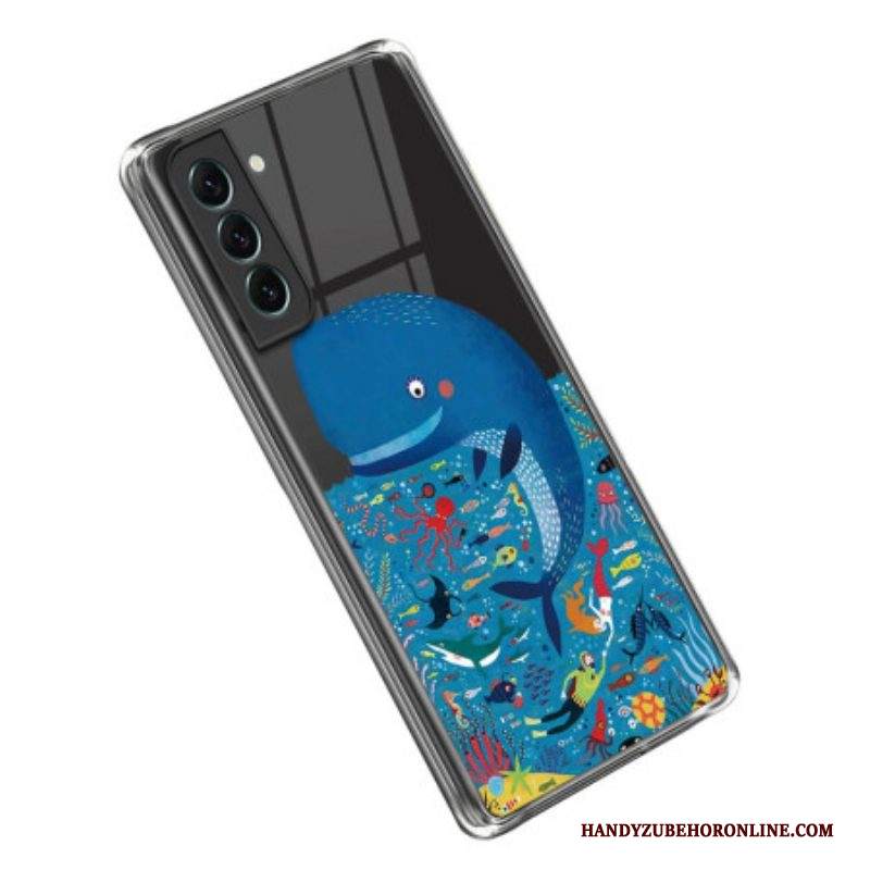 Cover Samsung Galaxy S23 Plus 5G Balena Trasparente