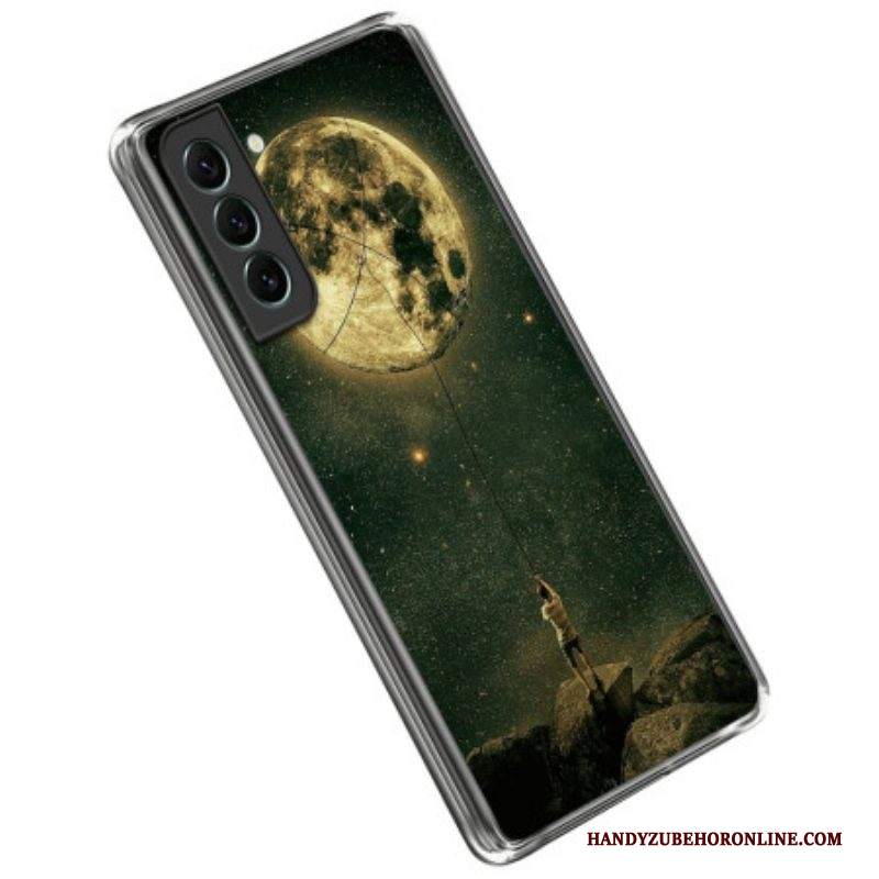 Cover Samsung Galaxy S23 Plus 5G Flessibile L'uomo Sulla Luna