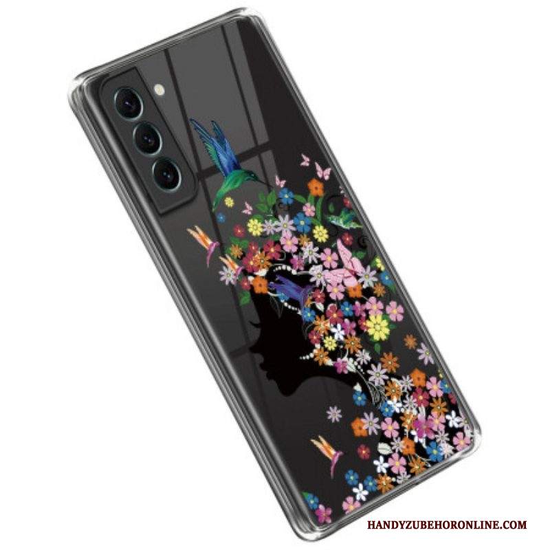 Cover Samsung Galaxy S23 Plus 5G Testa Di Fiore Trasparente