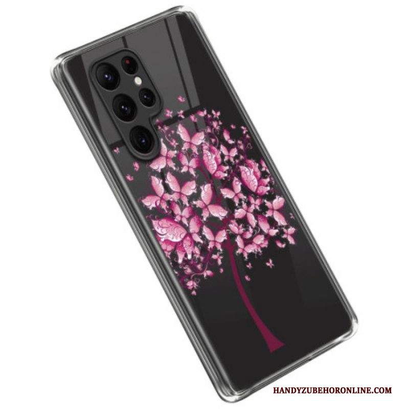 Cover Samsung Galaxy S23 Ultra 5G Albero Rosa