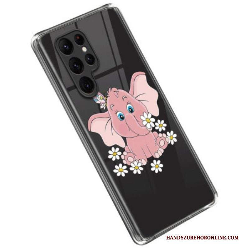 Cover Samsung Galaxy S23 Ultra 5G Elefante Rosa