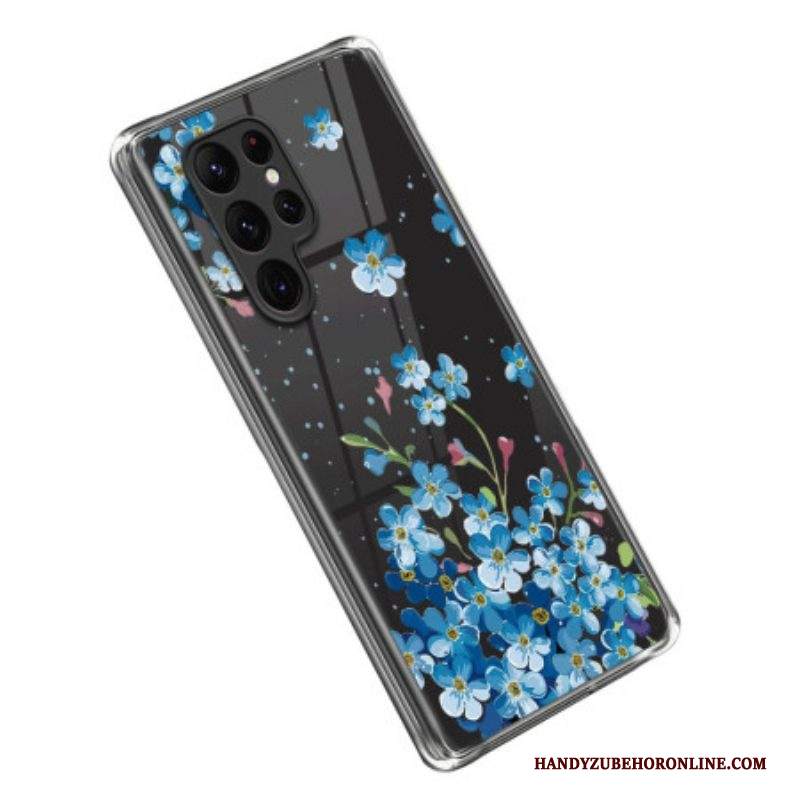 Cover Samsung Galaxy S23 Ultra 5G Fiori Blu