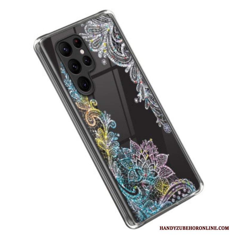 Cover Samsung Galaxy S23 Ultra 5G Mandala Di Pizzo Senza Cuciture