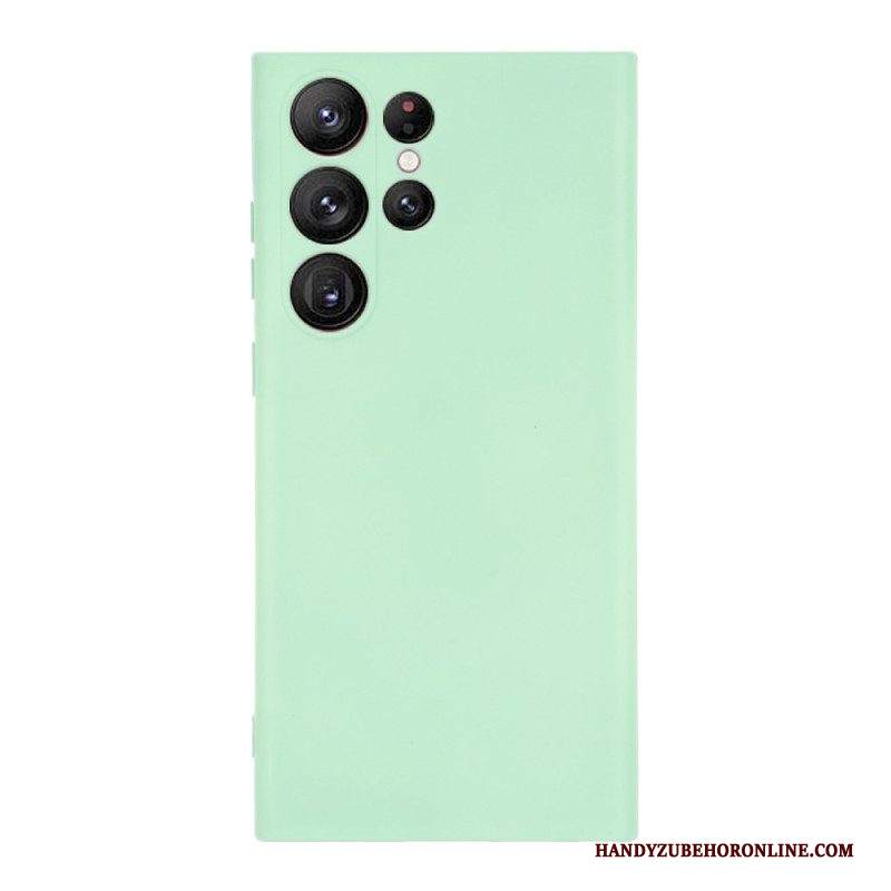 Cover Samsung Galaxy S23 Ultra 5G Silicone Liquido Con Cordino