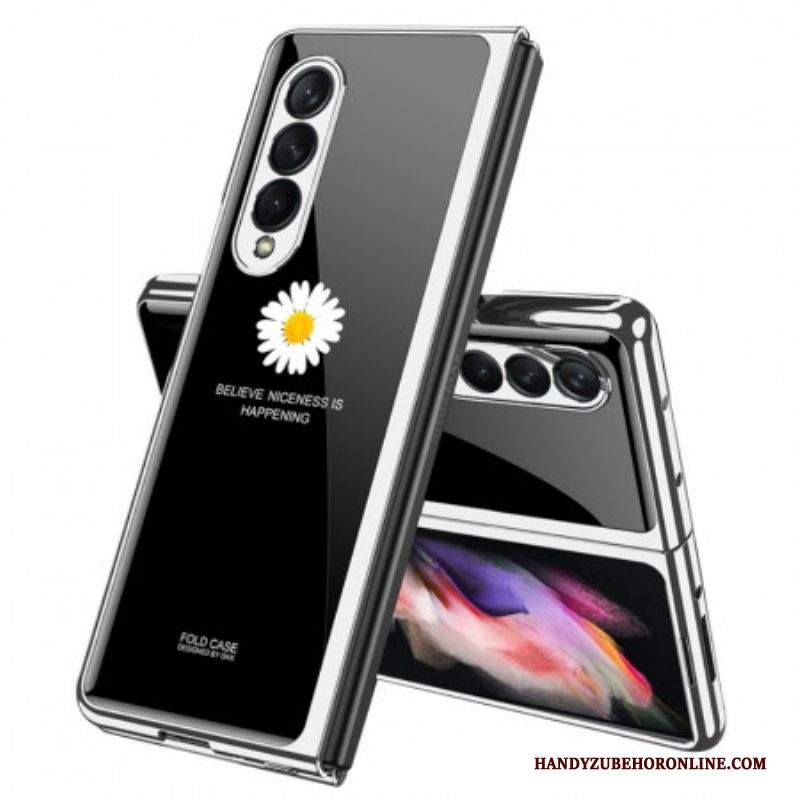 Cover Samsung Galaxy Z Fold 3 5G Margherita In Vetro Temperato Gkk