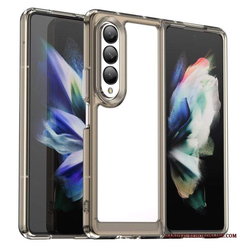 Cover Samsung Galaxy Z Fold 4 Bordi Colorati Trasparenti