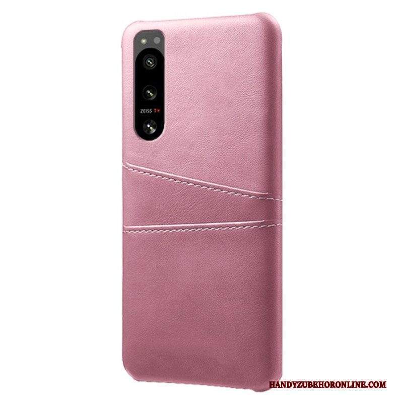 Cover Sony Xperia 5 IV Portacarte Effetto Pelle