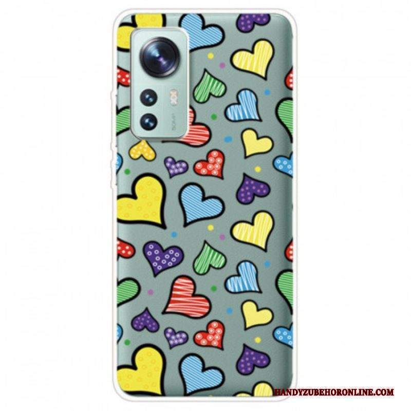 Cover Xiaomi 12 / 12X Cuori Multicolori