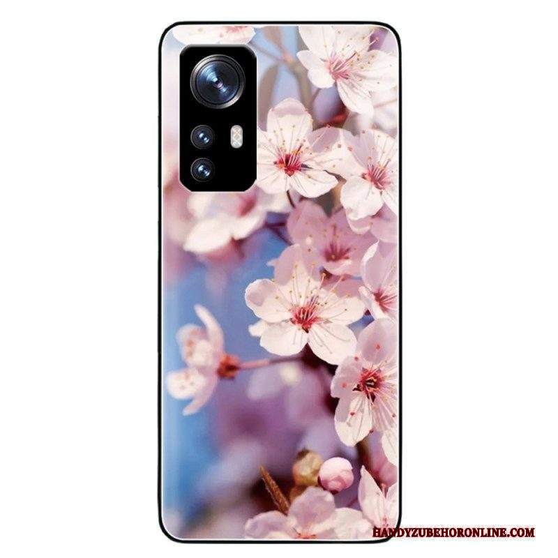 Cover Xiaomi 12 / 12X Fiori Realistici In Vetro Temperato