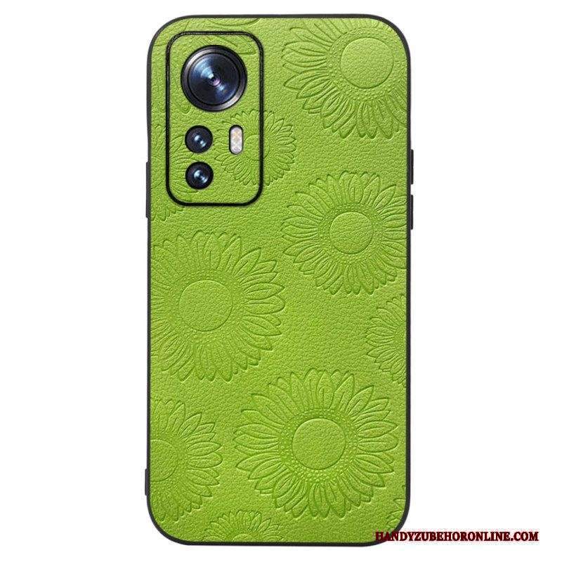 Cover Xiaomi 12 / 12X Girasoli In Ecopelle