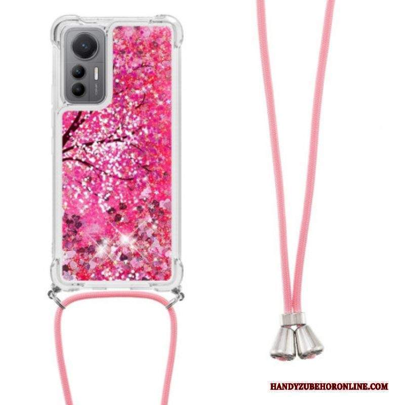 Cover Xiaomi 12 Lite Albero Con Coulisse Di Paillettes