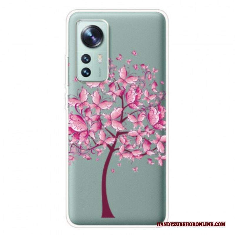 Cover Xiaomi 12 Pro Albero Rosa In Silicone