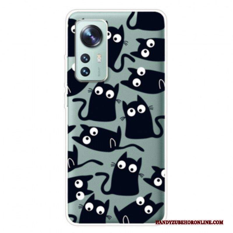 Cover Xiaomi 12 Pro Piccoli Gatti In Silicone