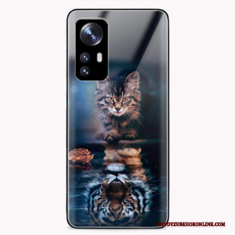 Cover Xiaomi 12 Pro Vetro Temperato Gatto Vigile