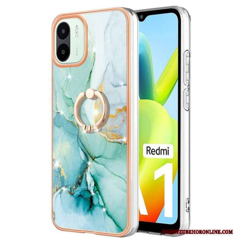 Cover Xiaomi Redmi A1 Marmo Con Supporto Ad Anello