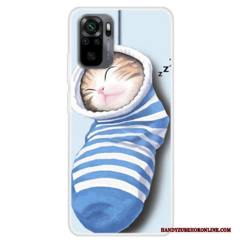 Cover Xiaomi Redmi Note 10 / 10S Gattino Addormentato