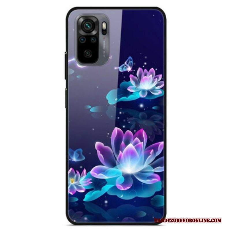 Cover Xiaomi Redmi Note 10 / 10S Ninfee In Vetro Temperato