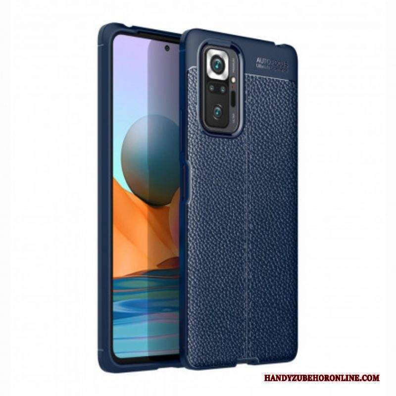 Cover Xiaomi Redmi Note 10 Pro Linea Litchi Double Effetto Pelle