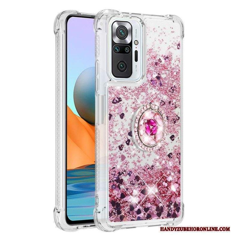 Cover Xiaomi Redmi Note 10 Pro Paillettes Con Supporto Ad Anello