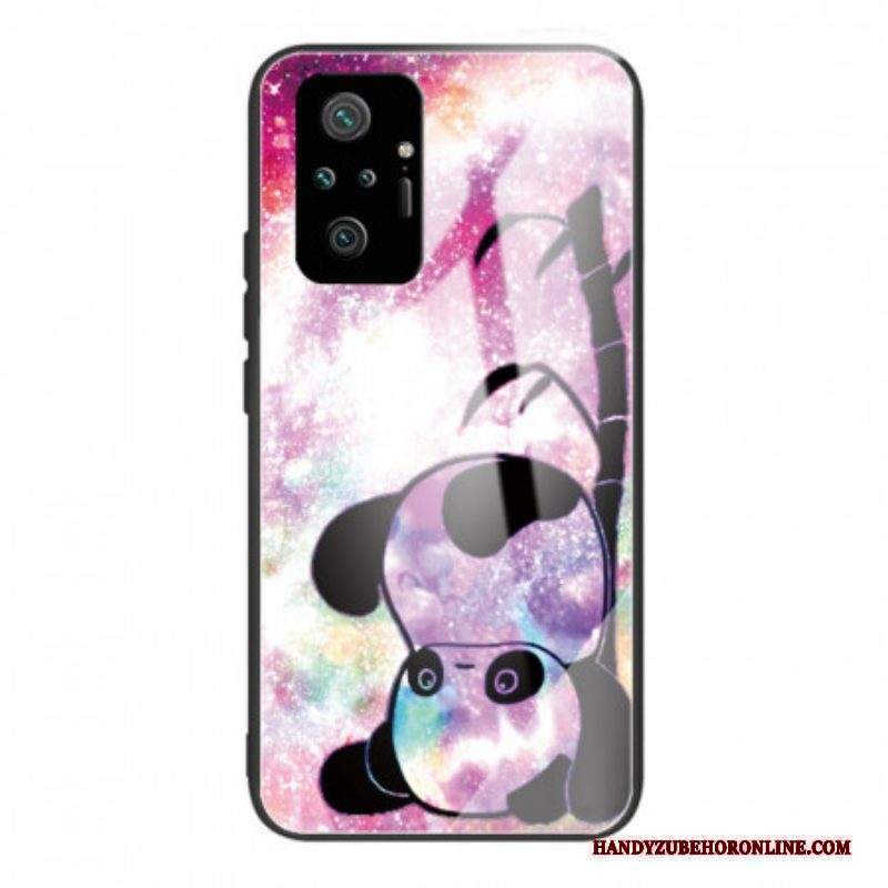 Cover Xiaomi Redmi Note 10 Pro Panda E Vetro Temperato Di Bambù