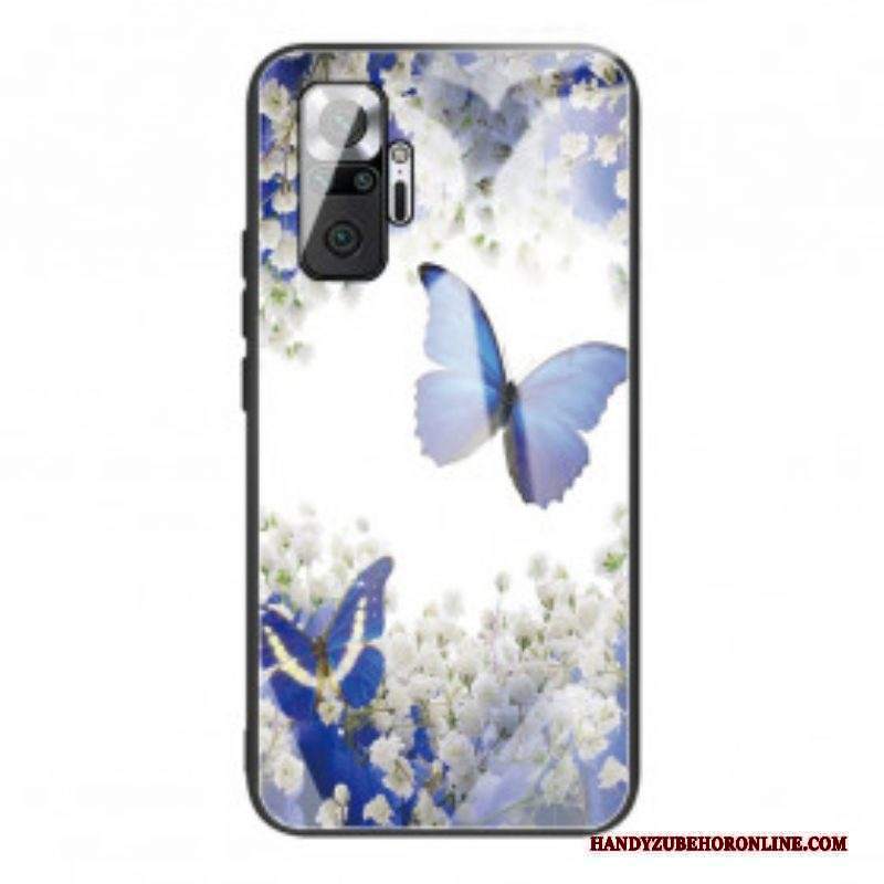 Cover Xiaomi Redmi Note 10 Pro Vetro Temperato Design Farfalle