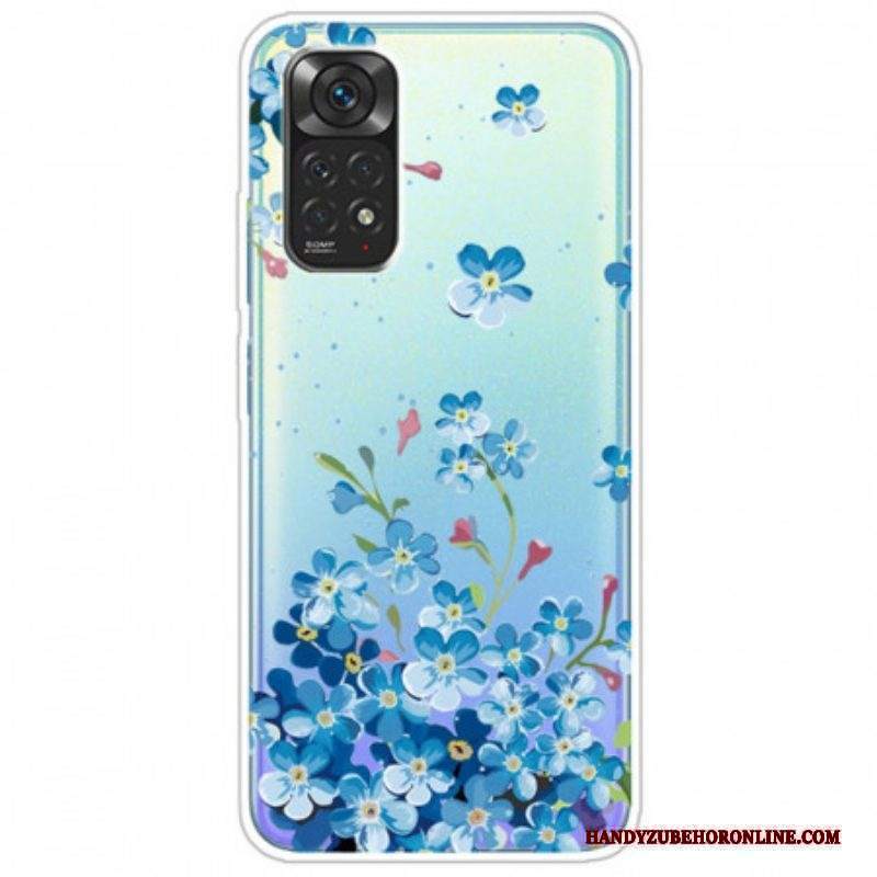 Cover Xiaomi Redmi Note 11 / 11S Mazzo Di Fiori Blu