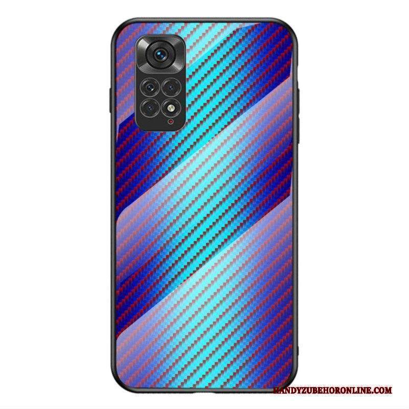 Cover Xiaomi Redmi Note 11 / 11S Vetro Temperato In Fibra Di Carbonio