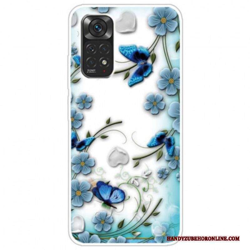 Cover Xiaomi Redmi Note 11 Pro / 11 Pro 5G Farfalle E Fiori Retrò