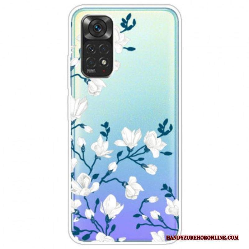 Cover Xiaomi Redmi Note 11 Pro / 11 Pro 5G Fiori Bianchi