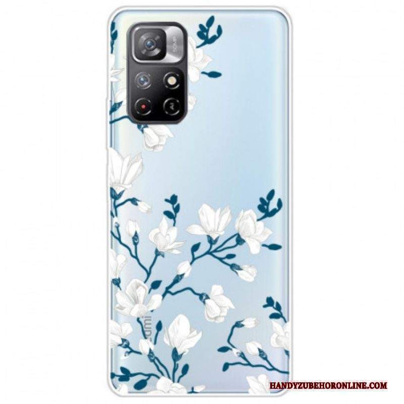 Cover Xiaomi Redmi Note 11 Pro Plus 5G Fiori Bianchi