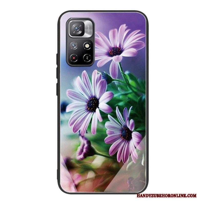 Cover Xiaomi Redmi Note 11 Pro Plus 5G Fiori In Vetro Temperato