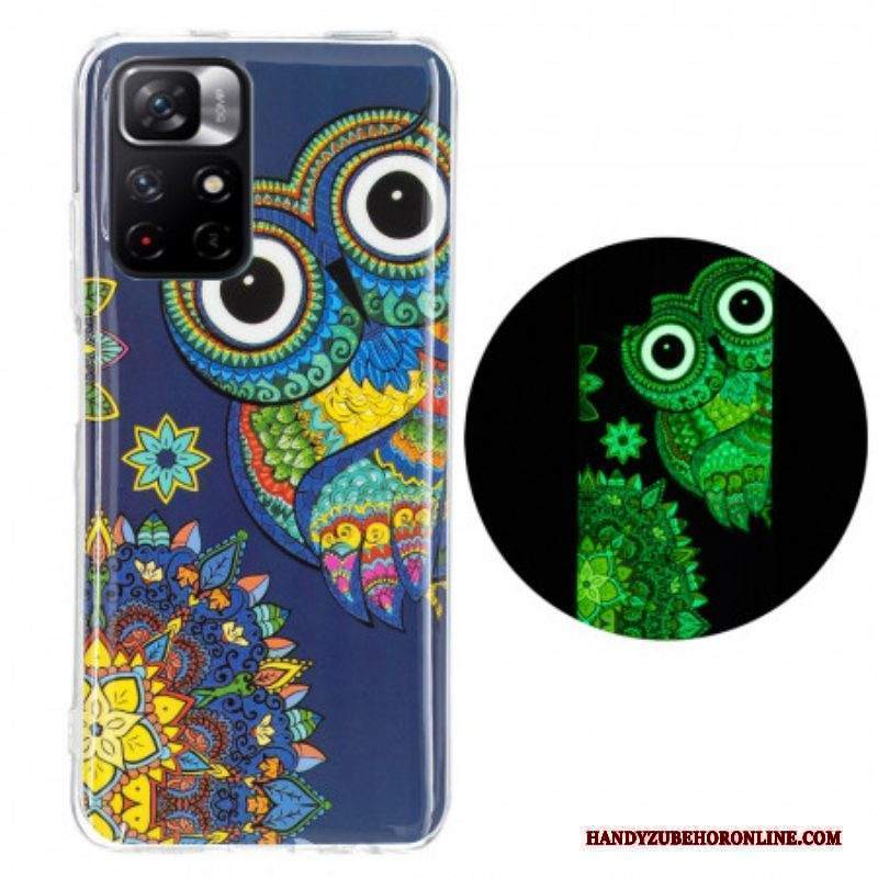 Cover Xiaomi Redmi Note 11 Pro Plus 5G Mandala Gufo Fluorescente