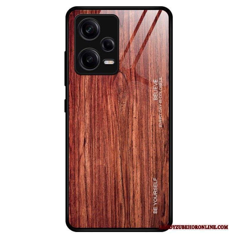 Cover Xiaomi Redmi Note 12 Pro Design In Legno Vetro Temperato