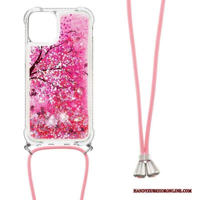 Cover iPhone 13 Mini Albero Con Coulisse Di Paillettes