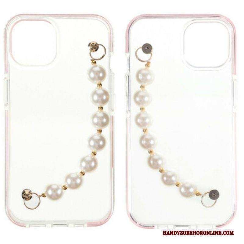 Cover iPhone 13 Mini Bracciale In Silicone Perline